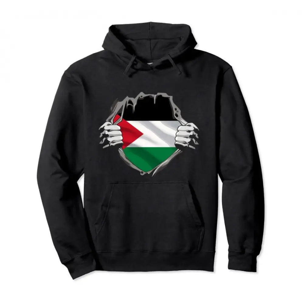 Cotton Palestine Pullover Hoodie Warm Fashion Hip Hop Street Wear Men Women Casual Sweatshirt Style