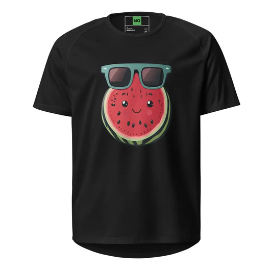 Unisex Watermelon Sports Jersey Black / S